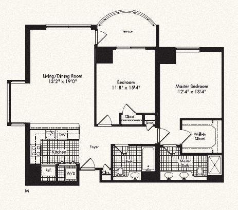 2 bed 2 bath floor plan
